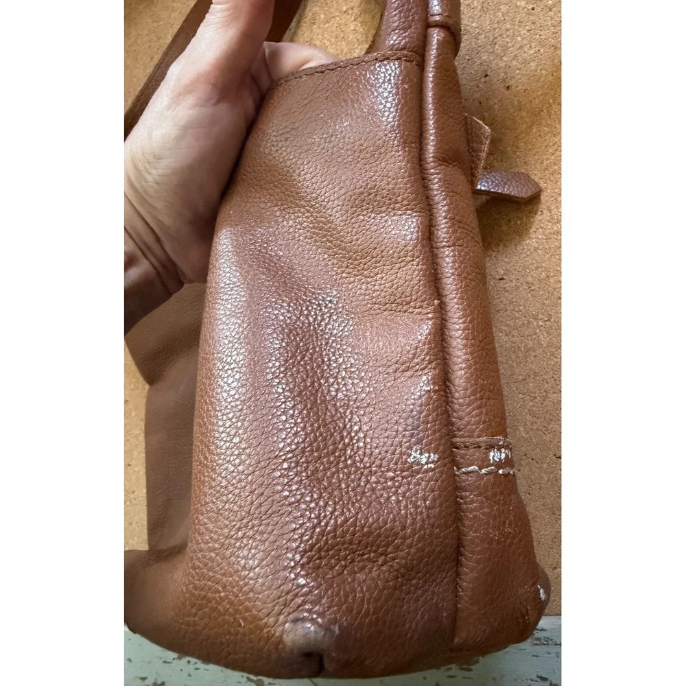 born leather crossbody purse brown shoulder bag distressed vintage